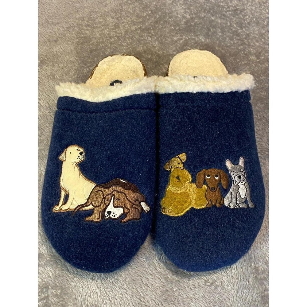 Lands End Slippers US 9 Puppy Dogs Slip-on Slides sku2
